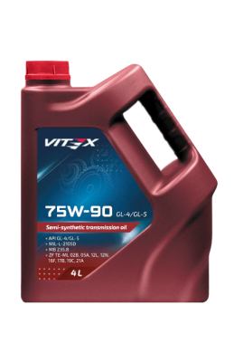 VITEX Масло трансмиссионное SAE 75w90 API GL-4/GL-5 4л. V315009 VITEX