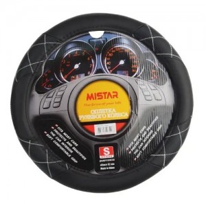 Оплетка руля (S) 35-37см черная кожа MISTAR MISLT35ABKS MISTAR