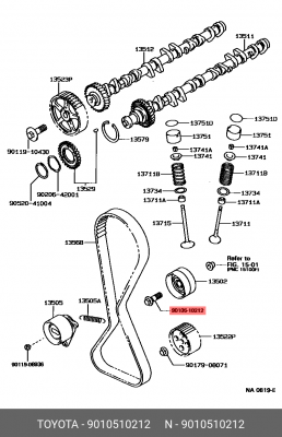 БОЛТ 90105-10212 90105-10212 TOYOTA