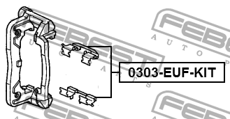 Комплект монтажный для дисковых колодок HONDA INTEGRA 4D 1994­1999 0303-EUF-KIT 0303-EUF-KIT FEBEST