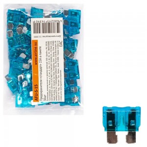 Предохранители стандарт 15A в пакете 50шт (AFU-S-15) AFUS15 AIRLINE