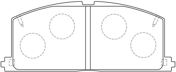 Колодки тормозные передние (TOYOTA CAMRY/CARINA/COROLLA 83-92) BP21077 BP21077 SB NAGAMOCHI