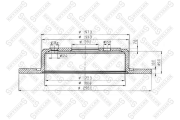 диск тормозной задний!\ Fiat Ulysse, Peugeot 806 2.0/1.9TD/2.1TD 94> 6020-9943-SX STELLOX