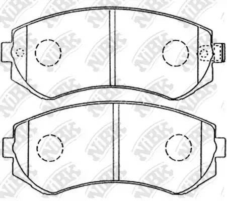 Колодки тормозные NISSAN Almera N15 (95-00),Patrol GR Y61 (97-) передние (4шт.)  PN2199 NIBK