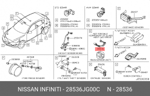 ДАТЧИК ДОЖДЯ 28536JG00C 28536JG00C NISSAN