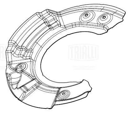 Кожух торм. диска для а/м BMW 5 (F10) (10-)/7 (F01) (08-) перед. прав. (BDSP 251 BDSP 2514 TRIALLI