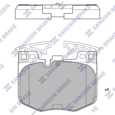Колодки тормозные BMW 3 (G20) передние (4шт.) SANGSIN SP4139 SANGSIN