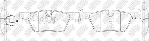 Колодки тормозные BMW 1 (F20,F21),3 (F30,F31),4 (F32) задние (4шт.) NIBK PN32002 NIBK