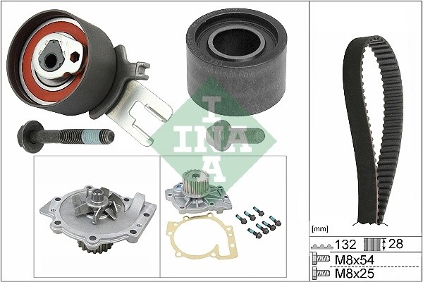 Комплект ГРМ с насосом VOLVO S60 II, S80 II, XC90 530058230 530 0582 30 INA