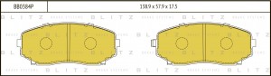Колодки тормозные дисковые передние MAZDA CX-7 07- BB0384P BB0384P BLITZ