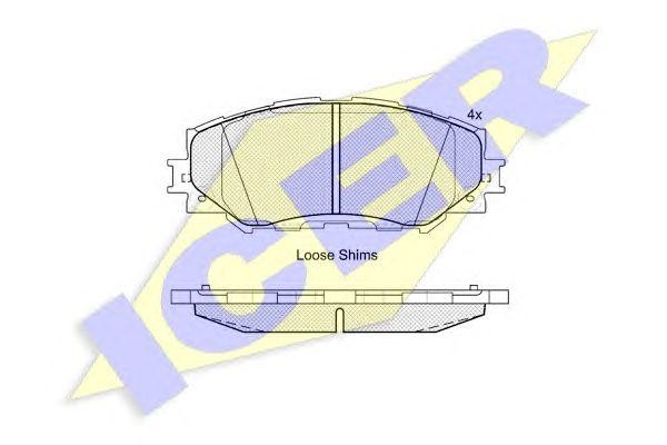 181760 колодки дисковые передние!\ Toyota RAV4 2.4 06> 181760 ICER