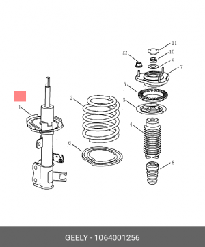 амортизатор передний лев.!\ Geely Emgrand 7 18> 1064001256 GEELY
