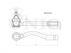 Наконечник рулевой левый SSP-10059 UNIO