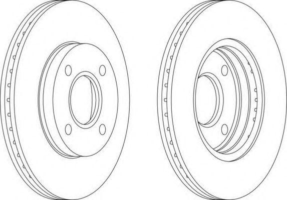 ДИСК ТОРМОЗНОЙ ПЕРЕД FORD FIESTA FUSION 02- FOCUS 98- MAZDA DDF1072 FERODO