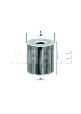 Фильтр масляный BMW 3 (E46),5 (E39),7 (E38),X5 (E53) LAND ROVER Range Rover 3 (0 OX156D MAHLE KNECHT