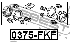 Ремкомплект передн суппорта HONDA CIVIC FD 2006-2012 0375-FKF 0375-FKF FEBEST