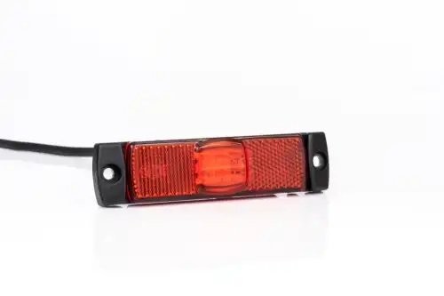фонарь габаритный! красный прямоуг. LED 130x32 с проводом 0.5м\ FT017CLED FRISTOM
