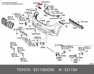 Кронштейн 5211560200 Toyota 52115-60200 TOYOTA