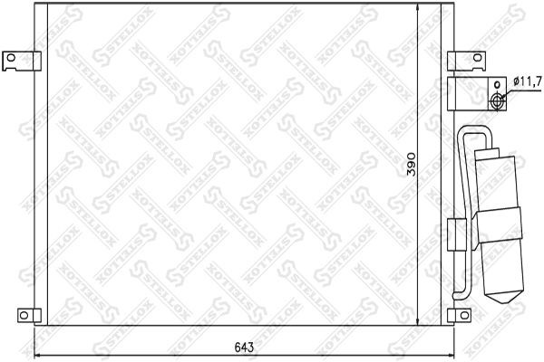 радиатор кондиционера!\ Chevrolet Epica 2.0/2.5 06> 10-45385-SX STELLOX
