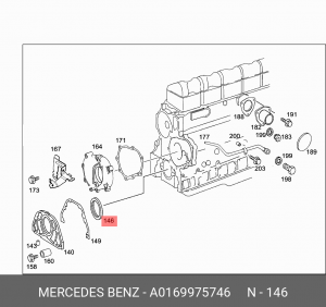 сальник коленвала передний!\ MB Actros MP4 A 016 997 57 46 MERCEDES BENZ