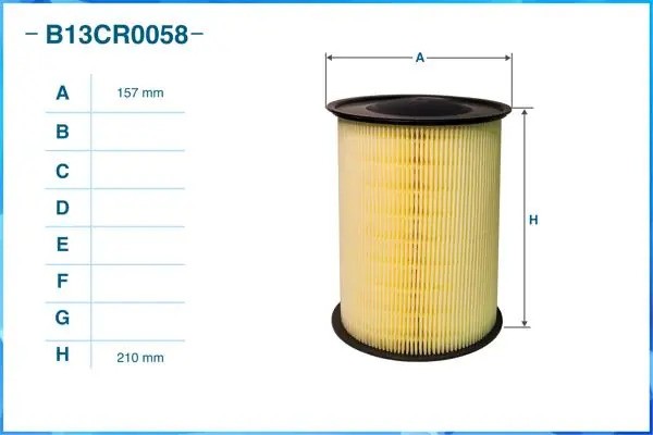Фильтр воздушный B13CR0058 B13CR0058 CWORKS