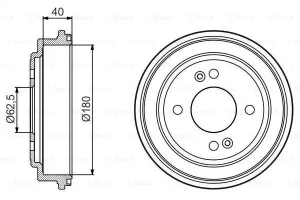Барабан тормозной HYUNDAI Getz (02-11) задний BOSCH 0 986 477 216 BOSCH