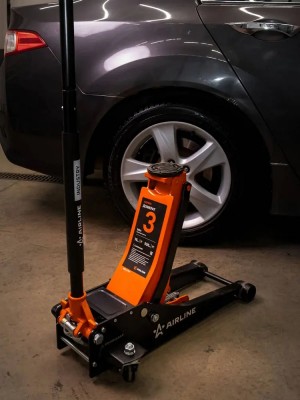 Домкрат подкатной 3т INDUSTRY двухпоршневой низкопрофильный (MIN - 75мм, MAX - 5 AJ3FI500 AIRLINE