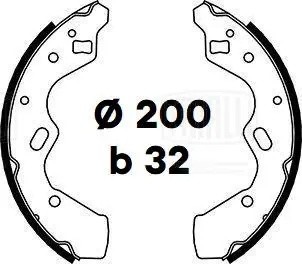 Колодки торм. Mazda Demio (98-) барабан. 200x32 (GF 4575) GF 4575 TRIALLI
