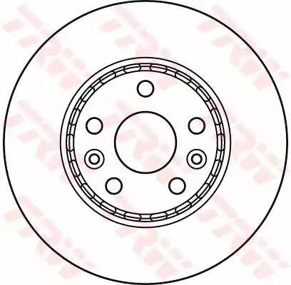 Диск тормозной передний RENAULT KANGOO II (15") DF6110 DF6110 TRW