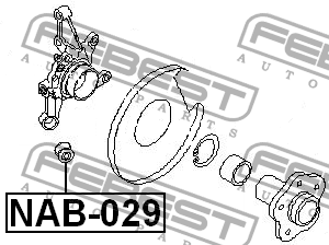Сайлентблок задн цапфы NISSAN X-TRAIL T30 2001.06-2013.01 NAB-029 NAB-029 FEBEST
