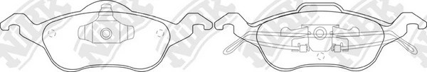 Колодки передние (FORD FOCUS I) PN0119 PN0119 NIBK