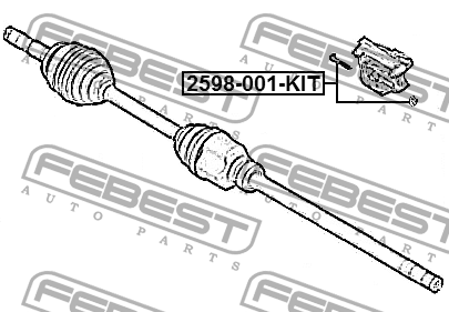Болт PEUGEOT 307 подвески передней комплект FEBEST 2598-001-KIT FEBEST