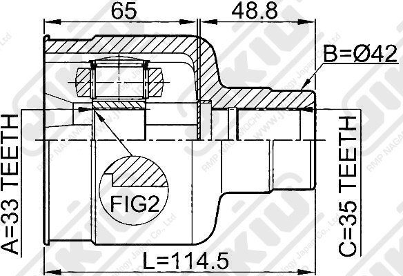 ШРУС JC51029 JC51029 JIKIU