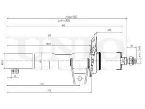 Амортизатор газовый передней подвески SAB-10603 UNIO