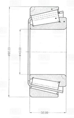 подшипник ступицы передний! наружный 40x80x32\ MB Atego 98>, DAF CF85 01> CS1722 TRIALLI