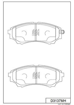 Колодки тормозные дисковые  FORD RANGER (ER, EQ, R_) D3137MH D3137MH MK KASHIYAMA