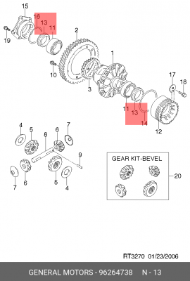 Сальник привода CHEVROLET LANOS/AVEO/LACETTI КПП (Аналог 25187787) 96264738 GENERAL MOTORS