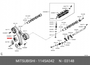 Ролик ГРМ MITSUBISHI Outlander XL,Pajero Sport (08-) (3.0) натяжителя OE 1145A042 MITSUBISHI