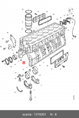 заглушка масляного канала (21м 1378301 SCANIA