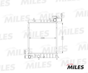 Радиатор (паяный) HYUNDAI ACCENT 1.5/1.6 00- (МТ) ACRB007 ACRB007 MILES