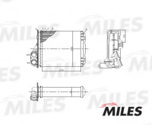 Радиатор отопителя (мех. сборка) RENAULT LOGAN/DUSTER/SANDERO 1.2-2.0/1.5D 04-)  ACHM001 MILES