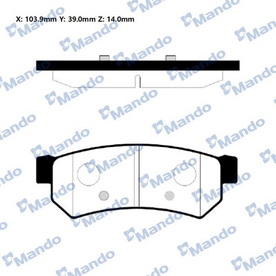 Колодки тормозные дисковые зад MBF015932 MANDO