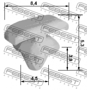 Клипса SKODA OCTAVIA 1Z 88570-035 88570-035 FEBEST