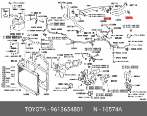 Хомут 96136-54801 96136-54801 TOYOTA