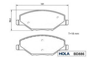 VW POLO RUS, SKODA FABIA/RAPID BD886 HOLA