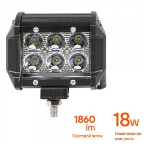 Фара светодиодная "AIRLINE" 98х78х65 мм 18W 12/24V (6 LED, направленный свет, ба ALED040 AIRLINE