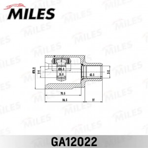 ШРУС внутренний правый CHEVROLET CRUZE/OPEL ASTRA J 09- GA12022 GA12022 MILES