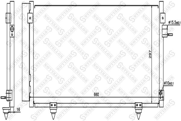 радиатор кондиционера!\Subaru Impreza/Forester 2.0i 08> 10-45718-SX STELLOX