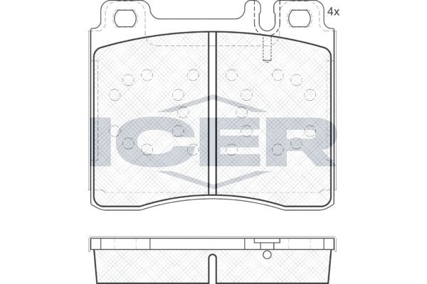 181158 колодки дисковые передние !\ MB W140 2.8-6.0/3.0TD/3.5TD 91> 181158 ICER