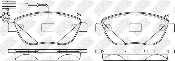 Колодки тормозные CITROEN C4 передние (4шт.) NIBK PN0187W NIBK